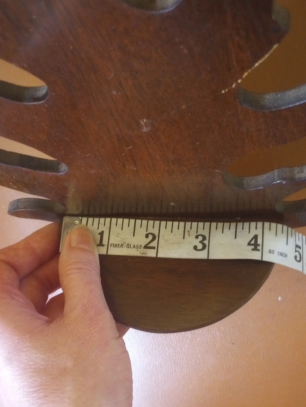 3 Wooden Vintage Mini Display Shelves Shaped Like Oak Leaves